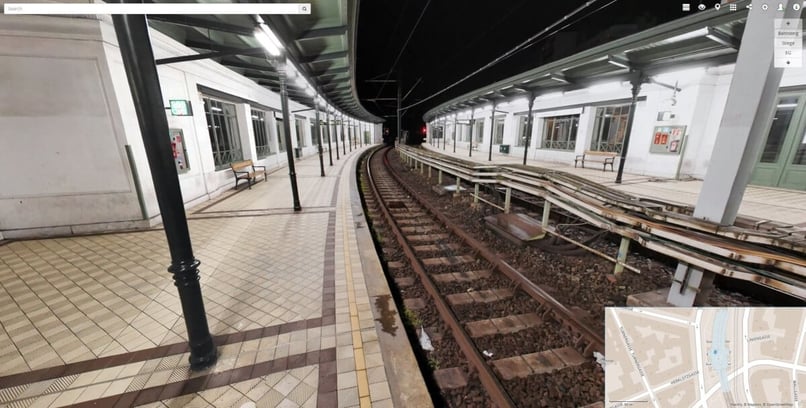 Panoramabild der U-Bahn-Station, aufgenommen von NavVis IMMS
