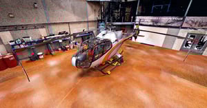 Hubschrauber-Hangar