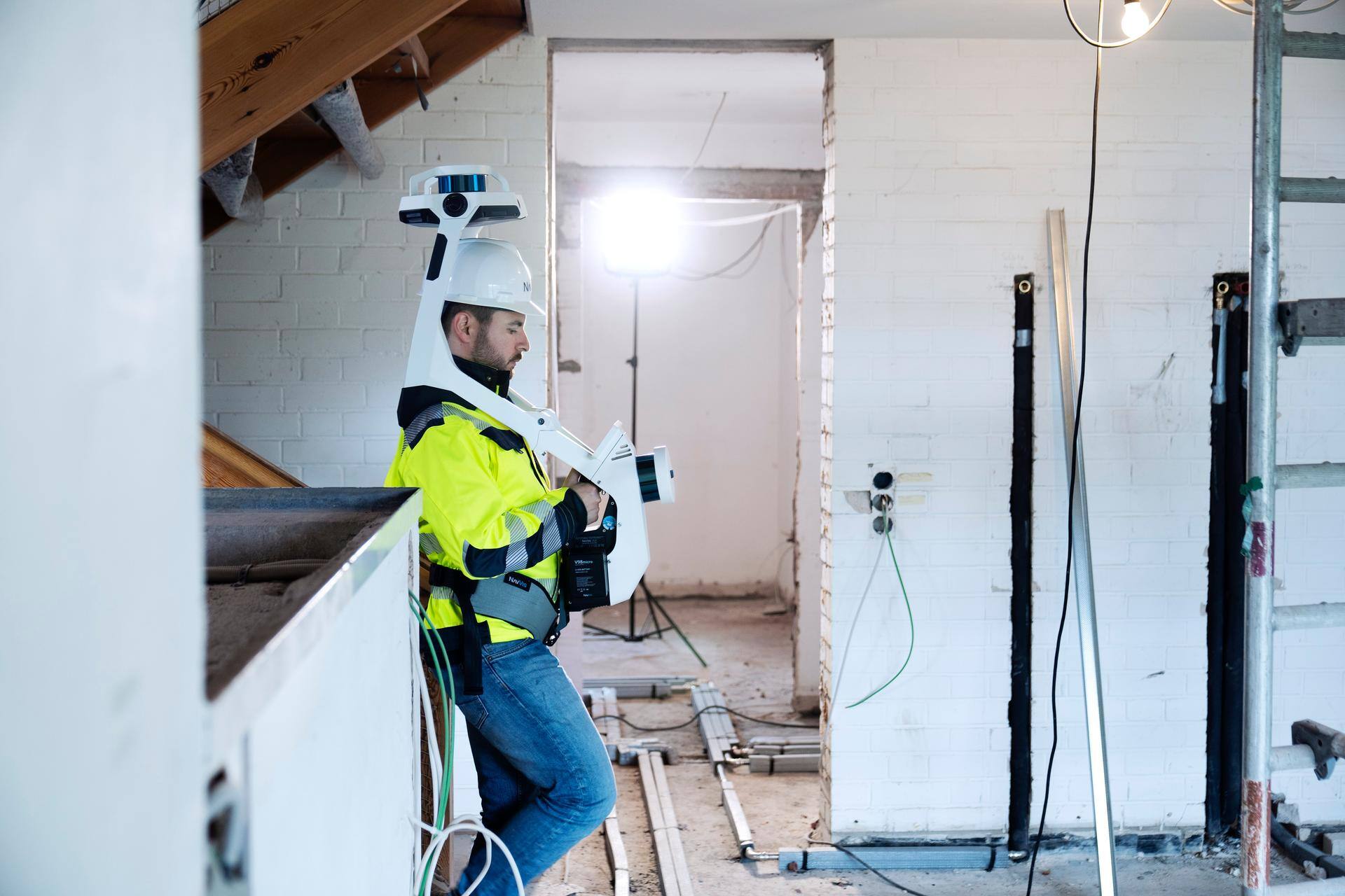 mobiles Mapping Technologie im Einsatz auf einer Baustelle
